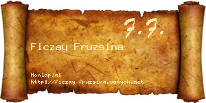 Ficzay Fruzsina névjegykártya